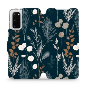 Flip pouzdro na mobil Samsung Galaxy S20 - Mobiwear VB27S, trávy na sytě tyrkysové