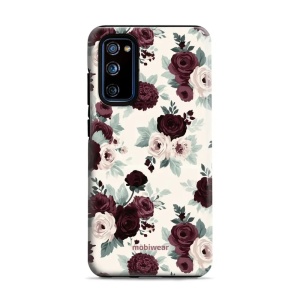 Odolný kryt na mobil Samsung Galaxy S20 FE - Mobiwear Elite Pro EB31E, růže se šalvějí na krémové