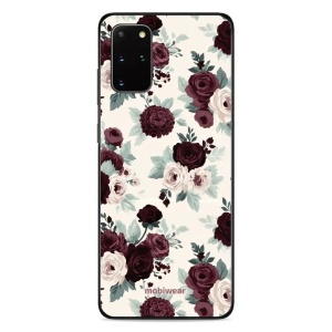 Lesklý kryt na mobil Samsung Galaxy S20 Plus - Mobiwear Glossy GB31G, růže se šalvějí na krémové