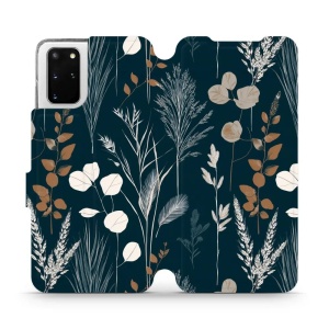 Flip pouzdro na mobil Samsung Galaxy S20 Plus - Mobiwear VB27S, trávy na sytě tyrkysové