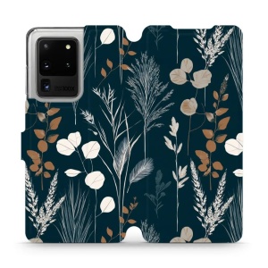Flip pouzdro na mobil Samsung Galaxy S20 Ultra - Mobiwear VB27S, trávy na sytě tyrkysové