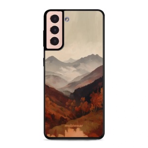 Lesklý kryt na mobil Samsung Galaxy S21 - Mobiwear Glossy GB35G, mlhavé údolí v horách