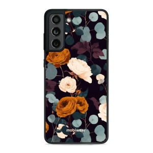 Lesklý kryt na mobil Samsung Galaxy S21 FE - Mobiwear Glossy GB25G, rezavé růže v noci