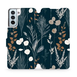 Flip pouzdro na mobil Samsung Galaxy S21 Plus - Mobiwear VB27S, trávy na sytě tyrkysové