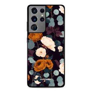 Lesklý kryt na mobil Samsung Galaxy S21 Ultra - Mobiwear Glossy GB25G, rezavé růže v noci