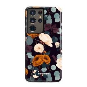 Odolný kryt na mobil Samsung Galaxy S21 Ultra - Mobiwear Elite Pro EB25E, rezavé růže v noci