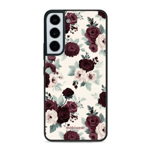 Lesklý kryt na mobil Samsung Galaxy S22 - Mobiwear Glossy GB31G, růže se šalvějí na krémové
