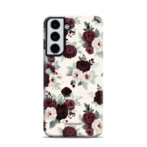 Odolný kryt na mobil Samsung Galaxy S22 - Mobiwear Elite Pro EB31E, růže se šalvějí na krémové