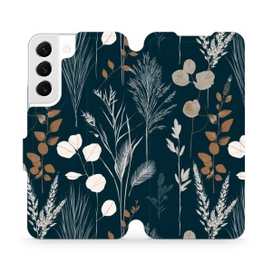 Flip pouzdro na mobil Samsung Galaxy S22 - Mobiwear VB27S, trávy na sytě tyrkysové