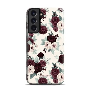 Odolný kryt na mobil Samsung Galaxy S22 Plus - Mobiwear Elite Pro EB31E, růže se šalvějí na krémové