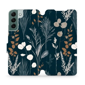 Flip pouzdro na mobil Samsung Galaxy S22 Plus - Mobiwear VB27S, trávy na sytě tyrkysové