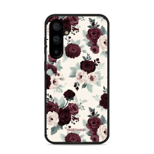 Lesklý kryt na mobil Samsung Galaxy S23 FE - Mobiwear Glossy GB31G, růže se šalvějí na krémové
