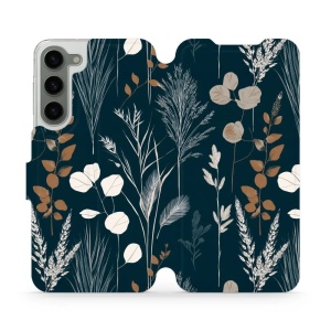 Flip pouzdro na mobil Samsung Galaxy S23 Plus - Mobiwear VB27S, trávy na sytě tyrkysové