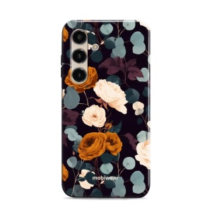 Odolný kryt na mobil Samsung Galaxy S24 - Mobiwear Elite Pro EB25E, rezavé růže v noci