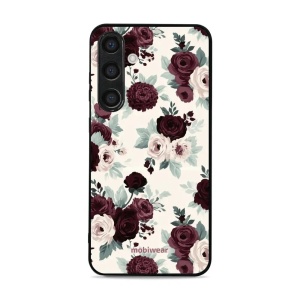 Lesklý kryt na mobil Samsung Galaxy S24 Plus - Mobiwear Glossy GB31G, růže se šalvějí na krémové