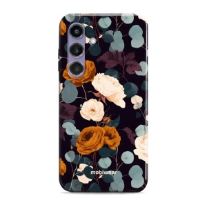 Odolný kryt na mobil Samsung Galaxy S24 Plus - Mobiwear Elite Pro EB25E, rezavé růže v noci