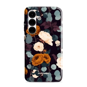 Odolný kryt na mobil Samsung Galaxy S25 - Mobiwear Elite Pro EB25E, rezavé růže v noci
