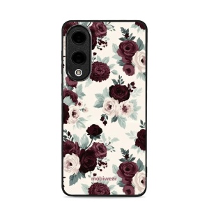 Lesklý kryt na mobil Samsung Galaxy S25 Edge - Mobiwear Glossy GB31G, růže se šalvějí na krémové