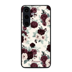 Lesklý kryt na mobil Samsung Galaxy S25 FE 5G - Mobiwear Glossy GB31G, růže se šalvějí na krémové