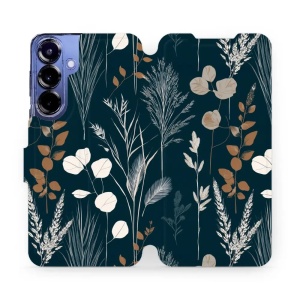 Flip pouzdro na mobil Samsung Galaxy S25 Plus - Mobiwear VB27S, trávy na sytě tyrkysové