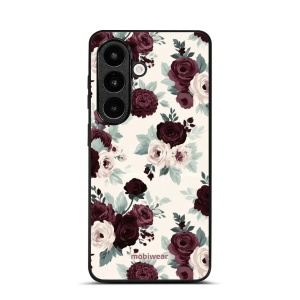 Lesklý kryt na mobil Samsung Galaxy S26 - Mobiwear Glossy GB31G, růže se šalvějí na krémové