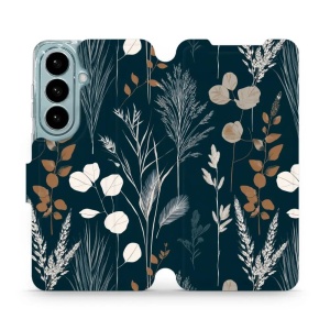 Flip pouzdro na mobil Samsung Galaxy S26 - Mobiwear VB27S, trávy na sytě tyrkysové