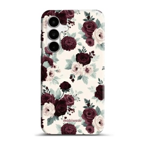 Odolný kryt na mobil Samsung Galaxy S26 FE - Mobiwear Elite Pro EB31E, růže se šalvějí na krémové