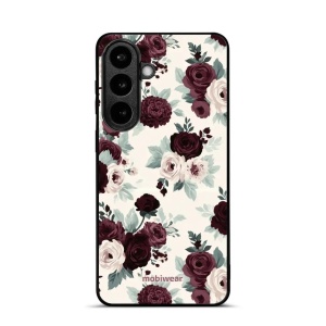 Lesklý kryt na mobil Samsung Galaxy S26 Plus - Mobiwear Glossy GB31G, růže se šalvějí na krémové