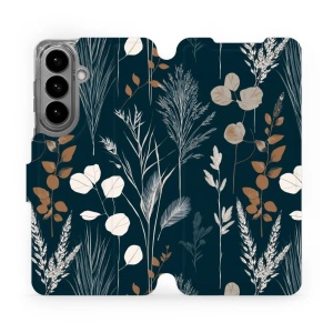 Flip pouzdro na mobil Samsung Galaxy S26 Plus - Mobiwear VB27S, trávy na sytě tyrkysové