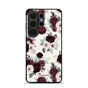 Lesklý kryt na mobil Samsung Galaxy S26 Ultra - Mobiwear Glossy GB31G, růže se šalvějí na krémové