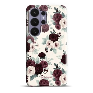 Odolný kryt na mobil Samsung Galaxy S26 Ultra - Mobiwear Elite Pro EB31E, růže se šalvějí na krémové