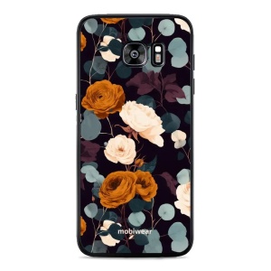 Lesklý kryt na mobil Samsung Galaxy S7 Edge - Mobiwear Glossy GB25G, rezavé růže v noci