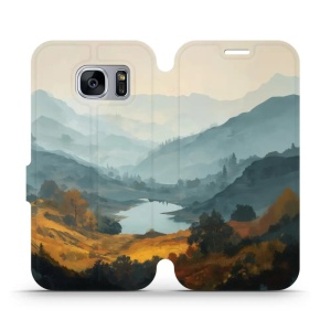 Flip pouzdro na mobil Samsung Galaxy S7 Edge - Mobiwear VB36S, jezero v údolí