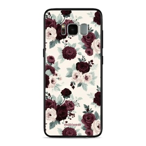 Lesklý kryt na mobil Samsung Galaxy S8 - Mobiwear Glossy GB31G, růže se šalvějí na krémové