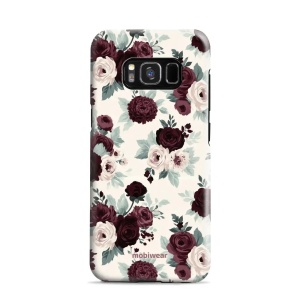 Odolný kryt na mobil Samsung Galaxy S8 - Mobiwear Elite Pro EB31E, růže se šalvějí na krémové