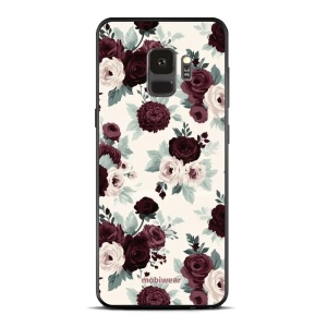 Lesklý kryt na mobil Samsung Galaxy S9 - Mobiwear Glossy GB31G, růže se šalvějí na krémové