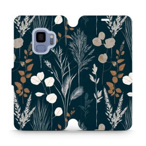 Flip pouzdro na mobil Samsung Galaxy S9 - Mobiwear VB27S, trávy na sytě tyrkysové