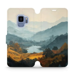 Flip pouzdro na mobil Samsung Galaxy S9 - Mobiwear VB36S, jezero v údolí