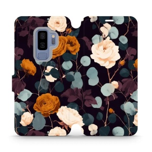 Flip pouzdro na mobil Samsung Galaxy S9 Plus - Mobiwear VB25S, rezavé růže v noci