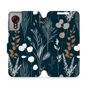 Flip pouzdro na mobil Samsung Galaxy Xcover 5 - Mobiwear VB27S, trávy na sytě tyrkysové