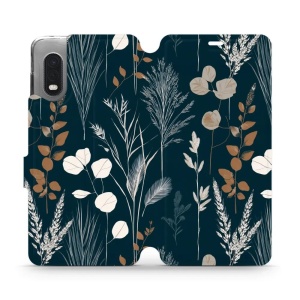 Flip pouzdro na mobil Samsung Galaxy Xcover Pro - Mobiwear VB27S, trávy na sytě tyrkysové