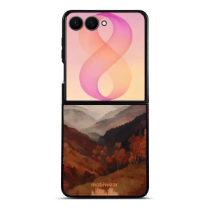 Lesklý kryt na mobil Samsung Galaxy Z Flip8 - Mobiwear Glossy GB35G, mlhavé údolí v horách