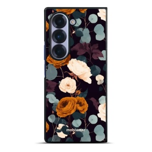 Lesklý kryt na mobil Samsung Galaxy Z Fold6 - Mobiwear Glossy GB25G, rezavé růže v noci