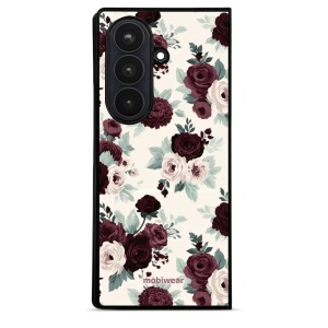 Lesklý kryt na mobil Samsung Galaxy Z Fold8 Ultra - Mobiwear Glossy GB31G, růže se šalvějí na krémové