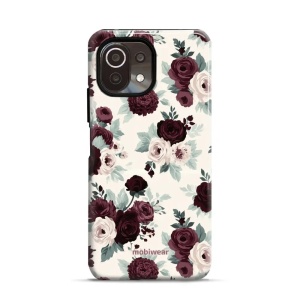 Odolný kryt na mobil Xiaomi 11 Lite 5G NE - Mobiwear Elite Pro EB31E, růže se šalvějí na krémové