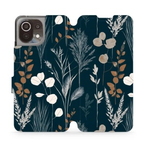 Flip pouzdro na mobil Xiaomi Mi 11 Lite / 11 Lite 5G NE - Mobiwear VB27S, trávy na sytě tyrkysové
