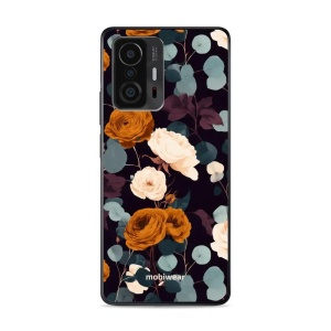 Lesklý kryt na mobil Xiaomi 11T / 11T Pro - Mobiwear Glossy GB25G, rezavé růže v noci