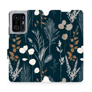 Flip pouzdro na mobil Xiaomi 11T / 11T Pro - Mobiwear VB27S, trávy na sytě tyrkysové