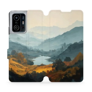 Flip pouzdro na mobil Xiaomi 11T / 11T Pro - Mobiwear VB36S, jezero v údolí