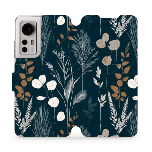 Flip pouzdro na mobil Xiaomi 12 / 12X - Mobiwear VB27S, trávy na sytě tyrkysové